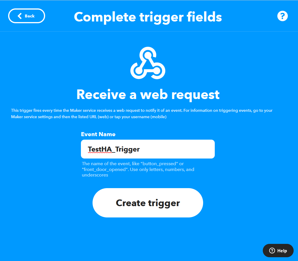 您需要为发送的每个事件设置一个唯一的触发器到 IFTTT.