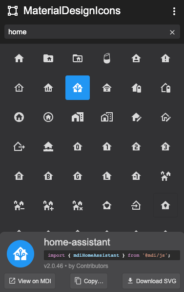 Material Design 图标选择器
